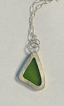 Load image into Gallery viewer, Emerald Green Sea Glass Pendant (medium size sea glass)