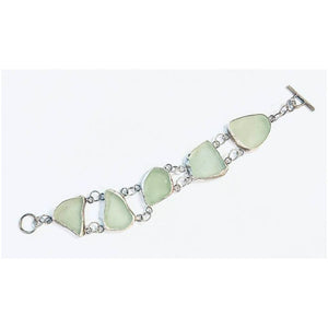 Sea Foam Green Sea Glass Bracelet